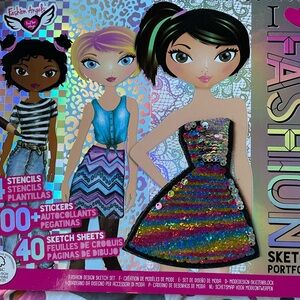 Multicolor Fashion Design Sketch Set